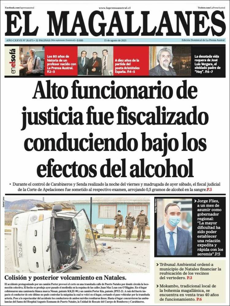 Portada de El Magallanes (Chile)