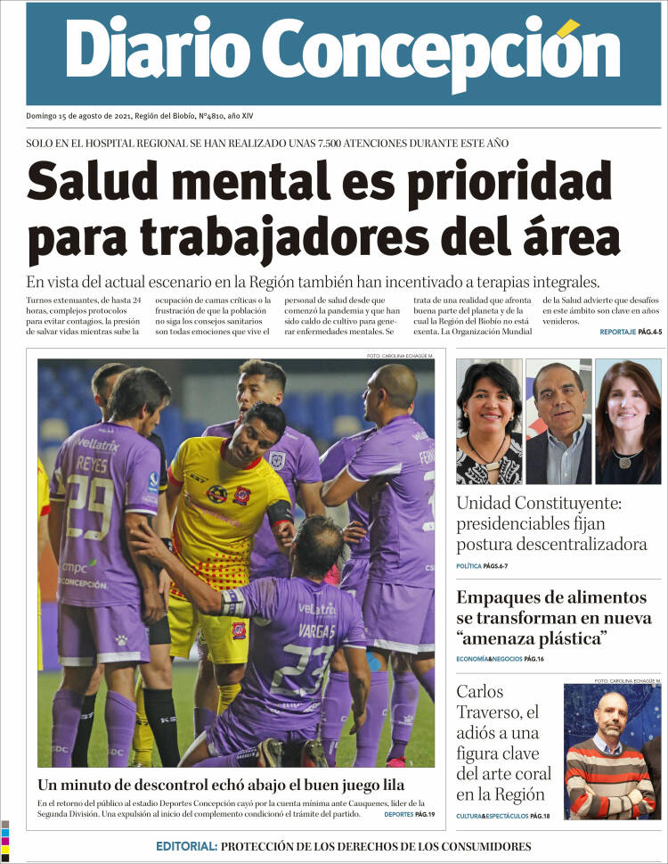 Portada de Diario de Concepción (Chile)