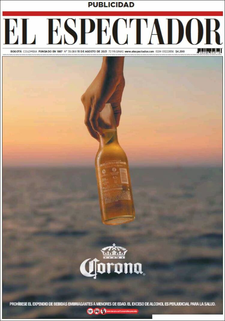 Portada de El Espectador (Colombia)