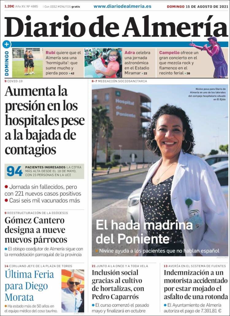 Portada de Diario de Almería (España)