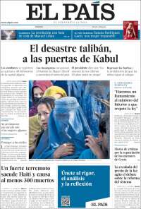 Portada de El País (España)