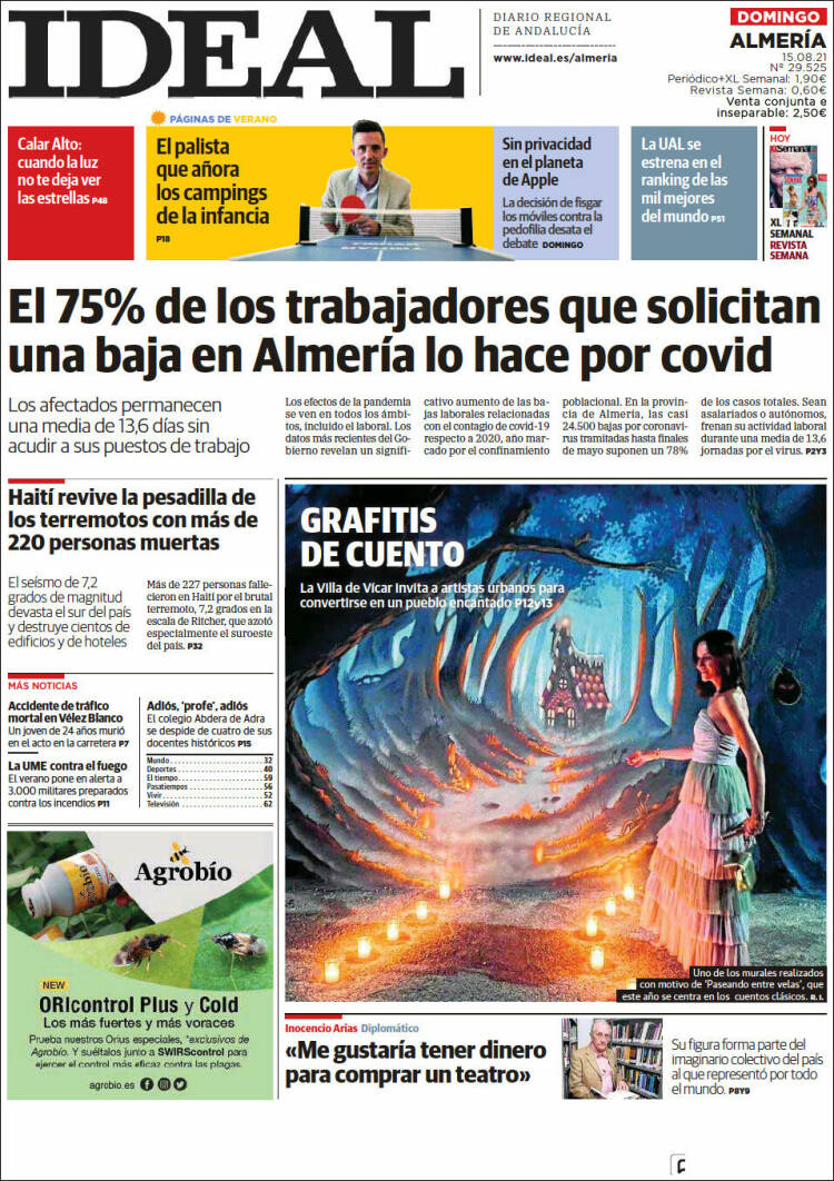 Portada de Ideal Almeria (España)