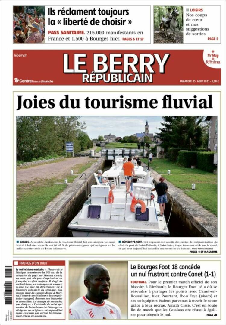 Portada de Berry Republicain (Francia)