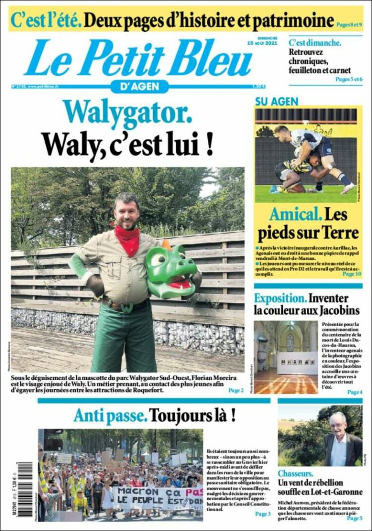 Portada de Le Petit Bleu (Francia)