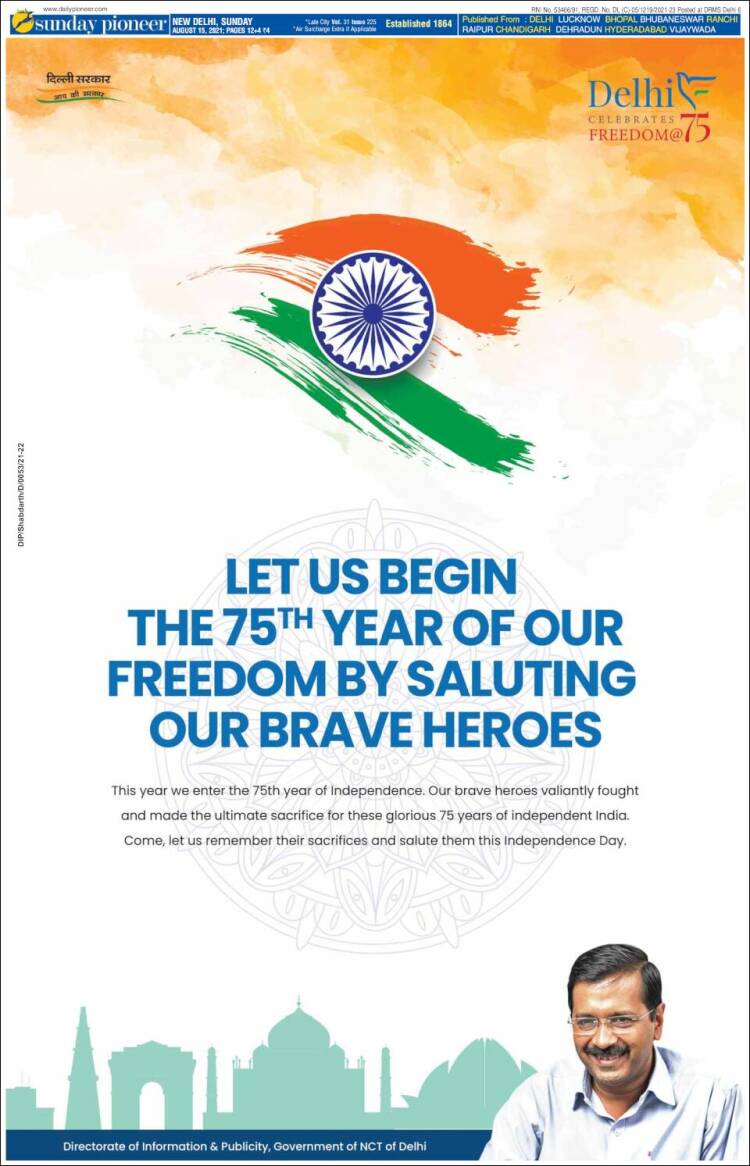 Portada de The Pioneer (India)