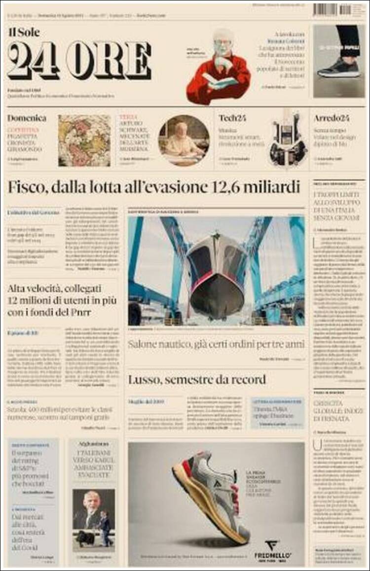 Portada de Il Sole 24 ORE (Italia)