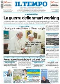 Portada de Il Tempo (Italia)
