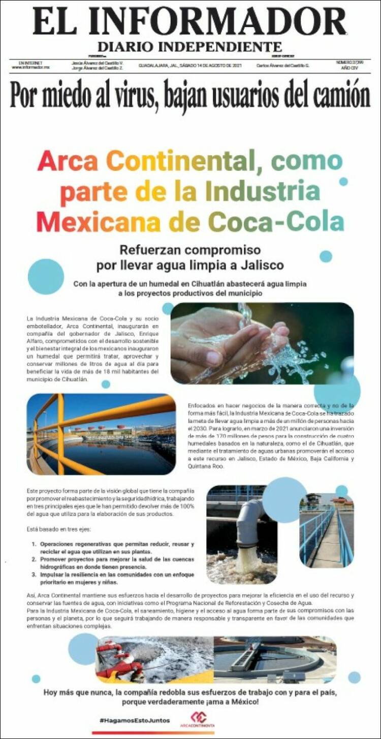 Portada de El Informador (M&eacute;xico)