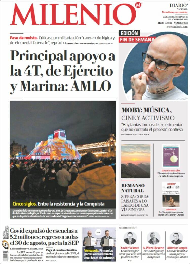 Portada de Milenio (M&eacute;xico)