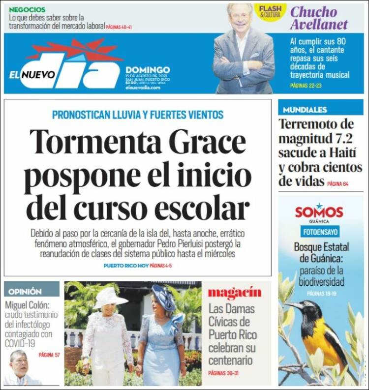 Portada de El Nuevo Día (Puerto Rico)