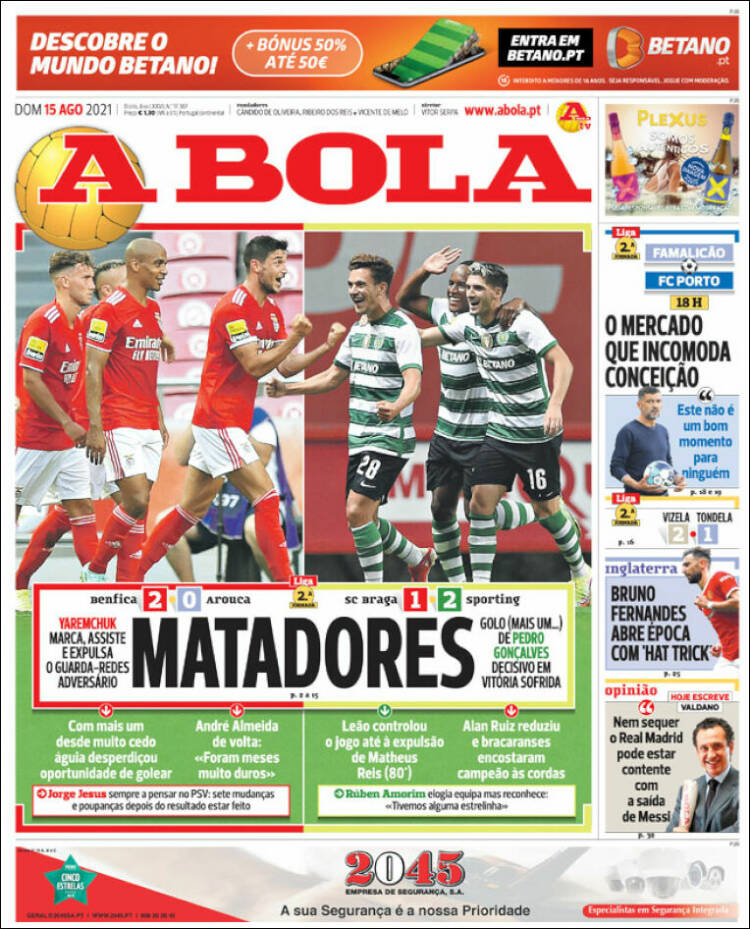 Portada de A Bola (Portugal)