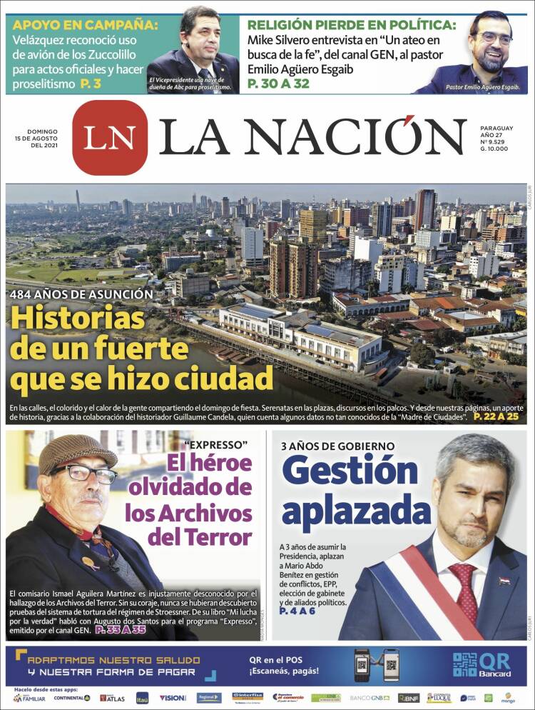 Portada de La Nación (Paraguay)