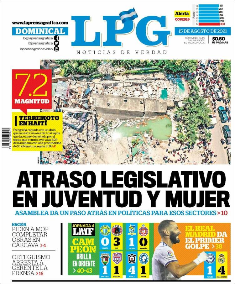 Portada de La Prensa Gráfica (El Salvador)