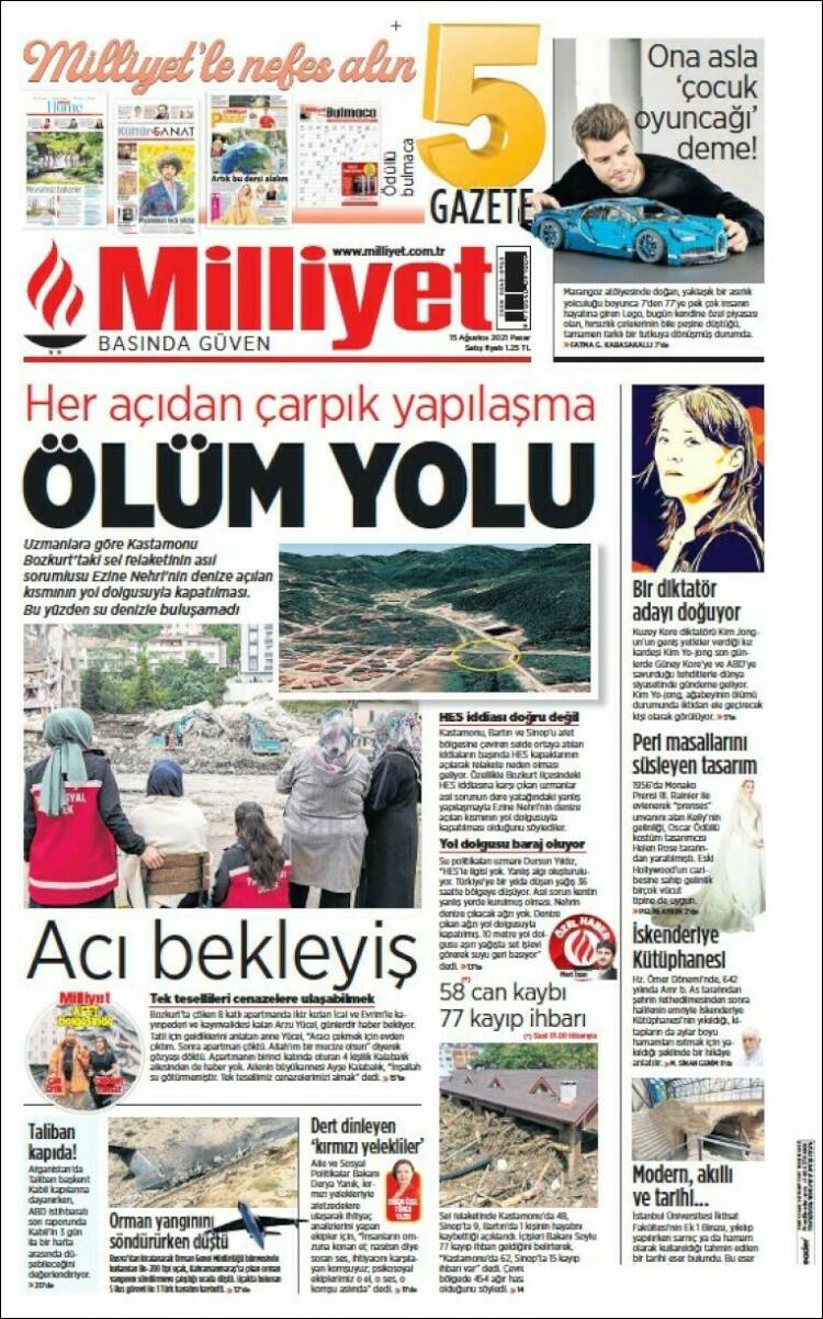 Portada de Milliyet (Turqu&iacute;a)