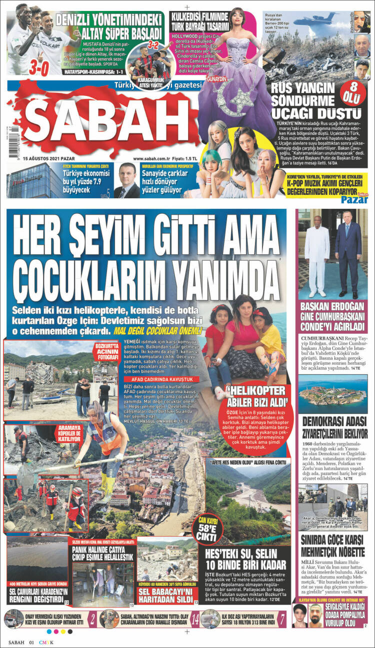 Portada de Sabah (Turqu&iacute;a)
