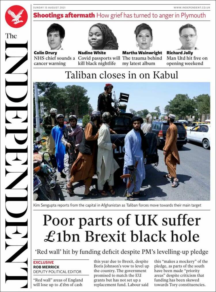 Portada de The Independent (Reino Unido)