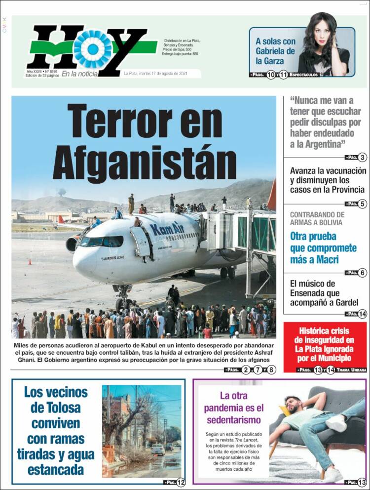 Portada de Diario Hoy (Argentina)
