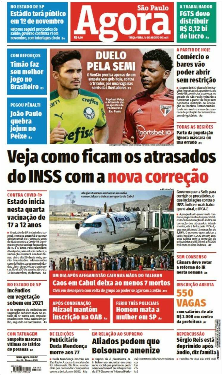 Portada de Jornal Agora (Brasil)