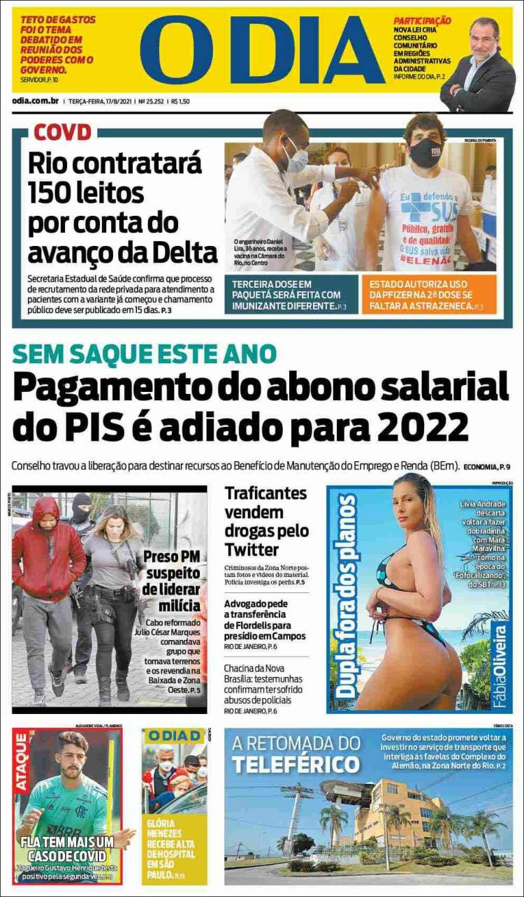 Portada de O Dia (Brasil)