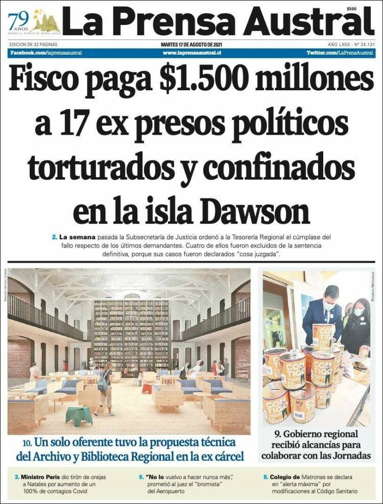 Portada de El Magallanes (Chile)