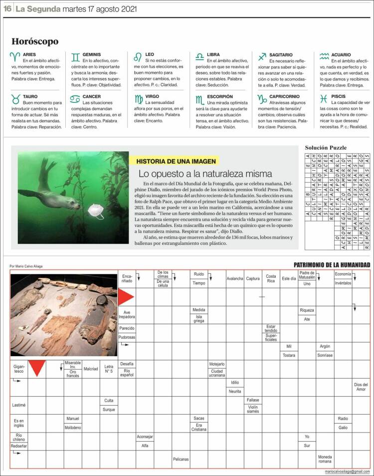 Portada de La Segunda (Chile)