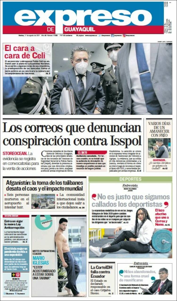 Portada de Expreso (Ecuador)