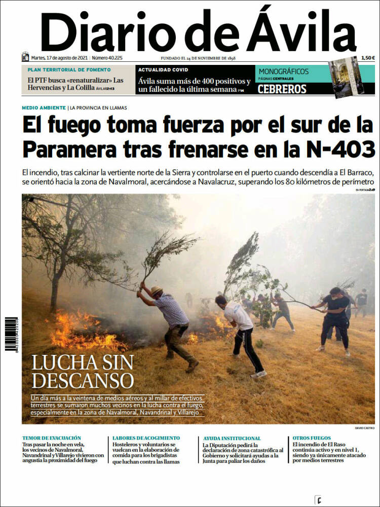 Portada de Diario de Ávila (Espa&ntilde;a)