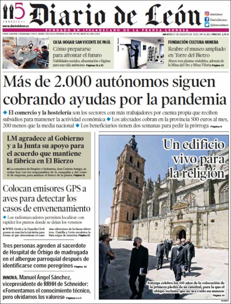 Portada de Diario de León (Espa&ntilde;a)