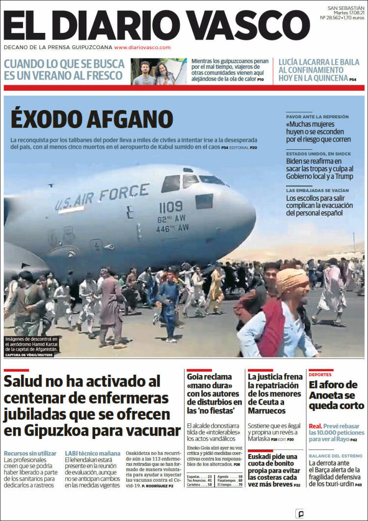 Portada de Diario Vasco (España)