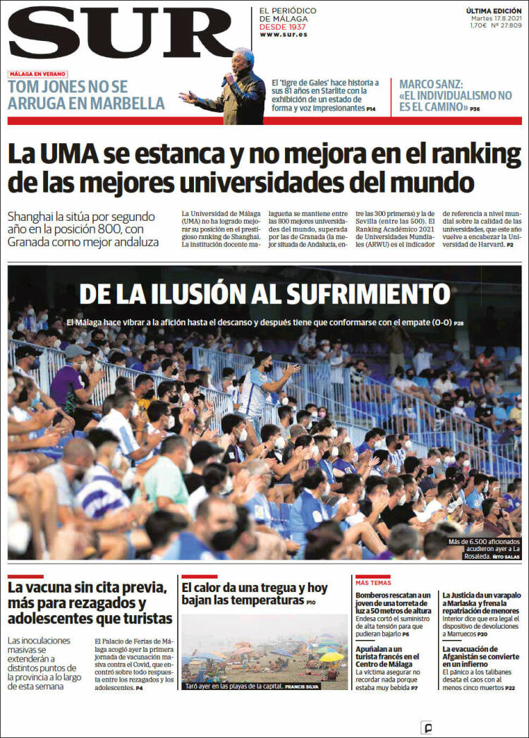 Portada de Diario el Sur (Espa&ntilde;a)