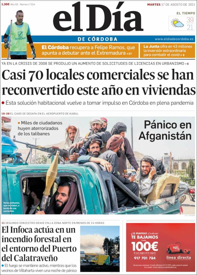 Portada de El Día de Córdoba (Espa&ntilde;a)