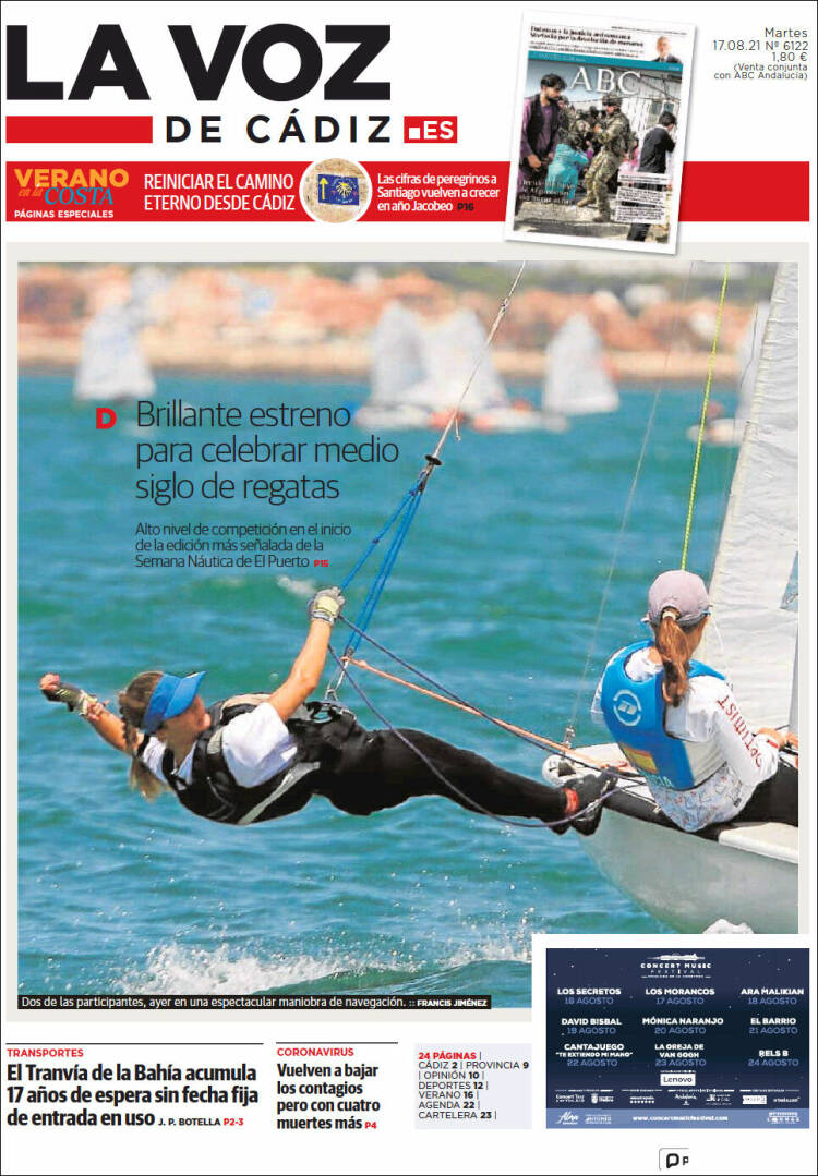 Portada de La Voz de Cádiz (Espa&ntilde;a)