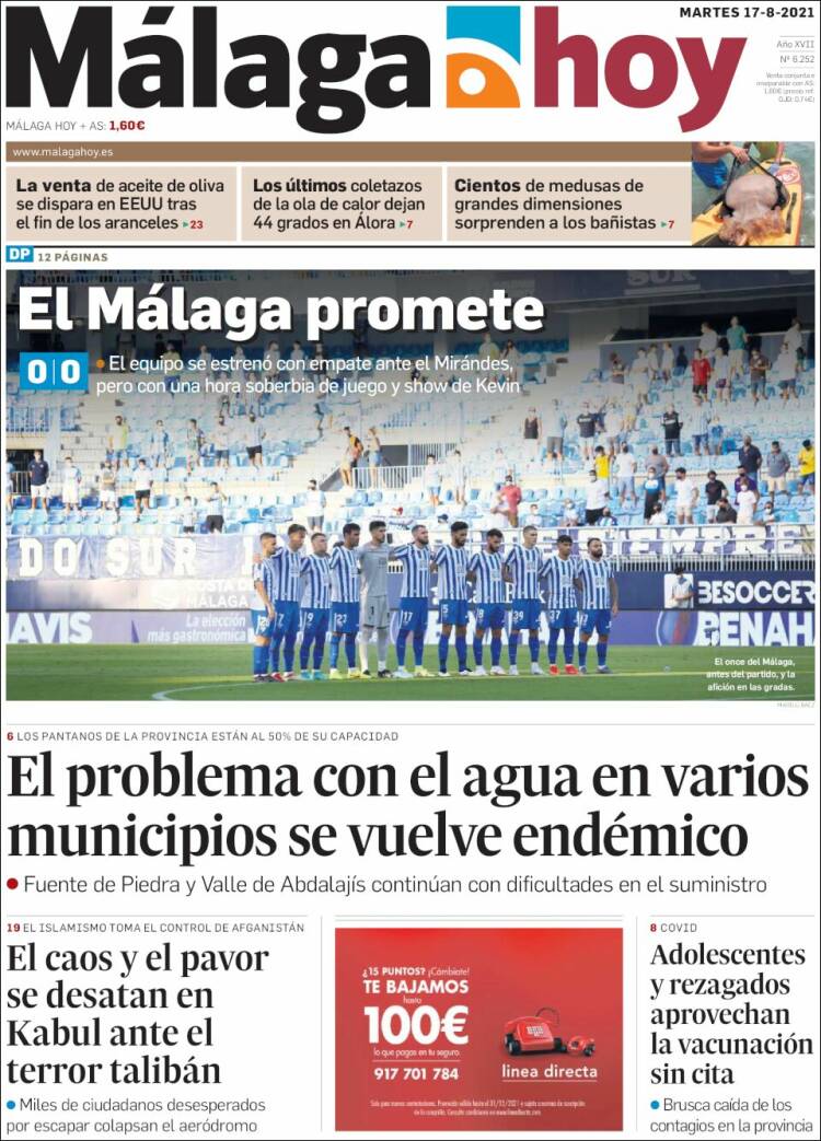 Portada de Málaga Hoy (Espa&ntilde;a)