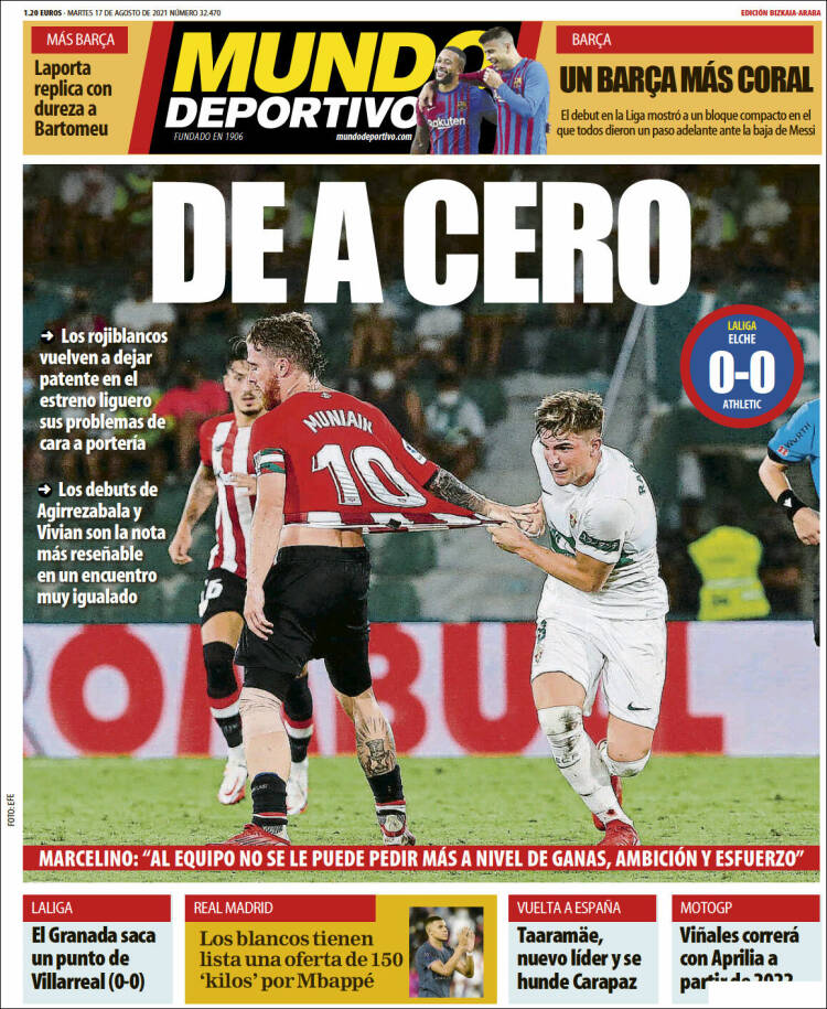 Portada de Mundo Deportivo Bizkaia (Espa&ntilde;a)