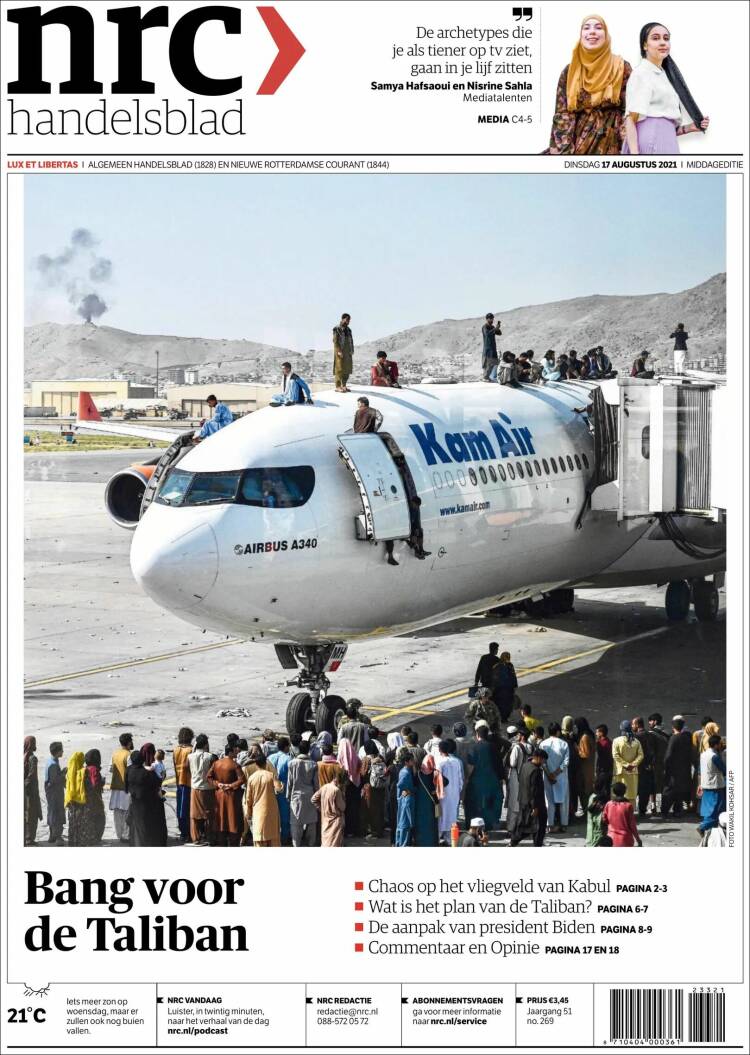 Portada de NRC Handelsblad (Pa&iacute;ses Bajos)