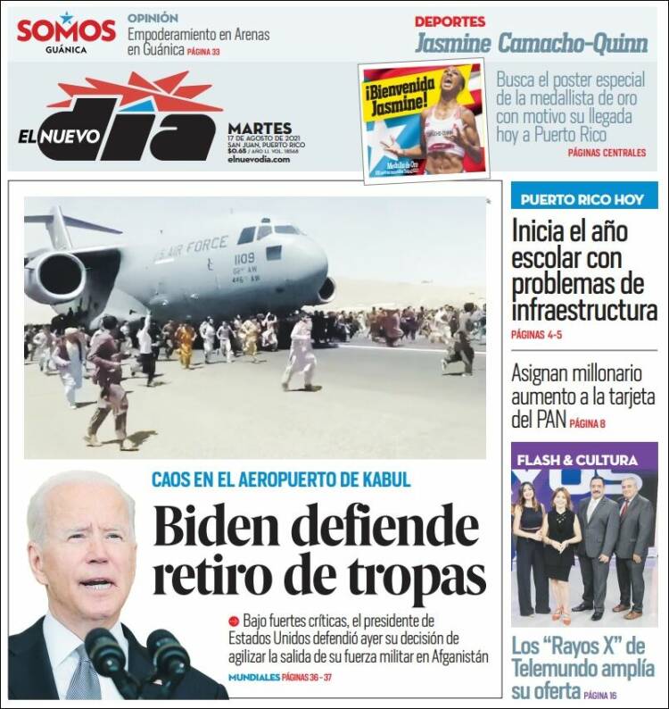 Portada de El Nuevo Día (Puerto Rico)