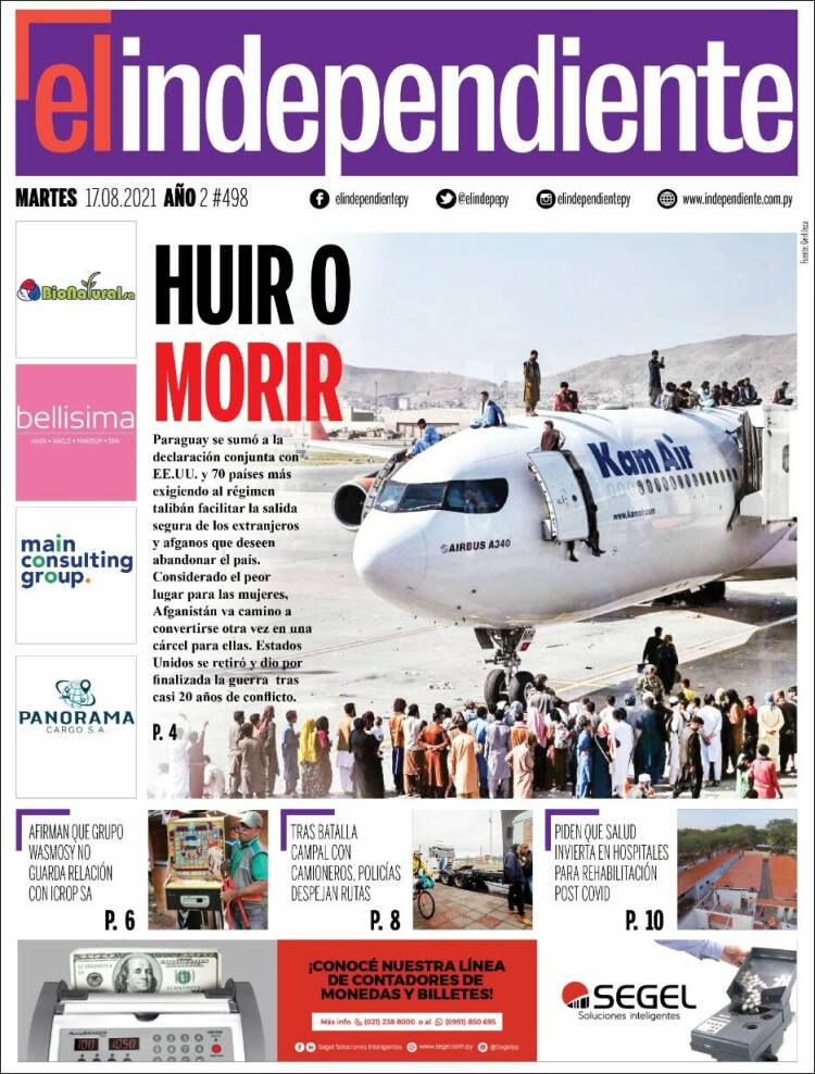Portada de El Independiente (Paraguay)