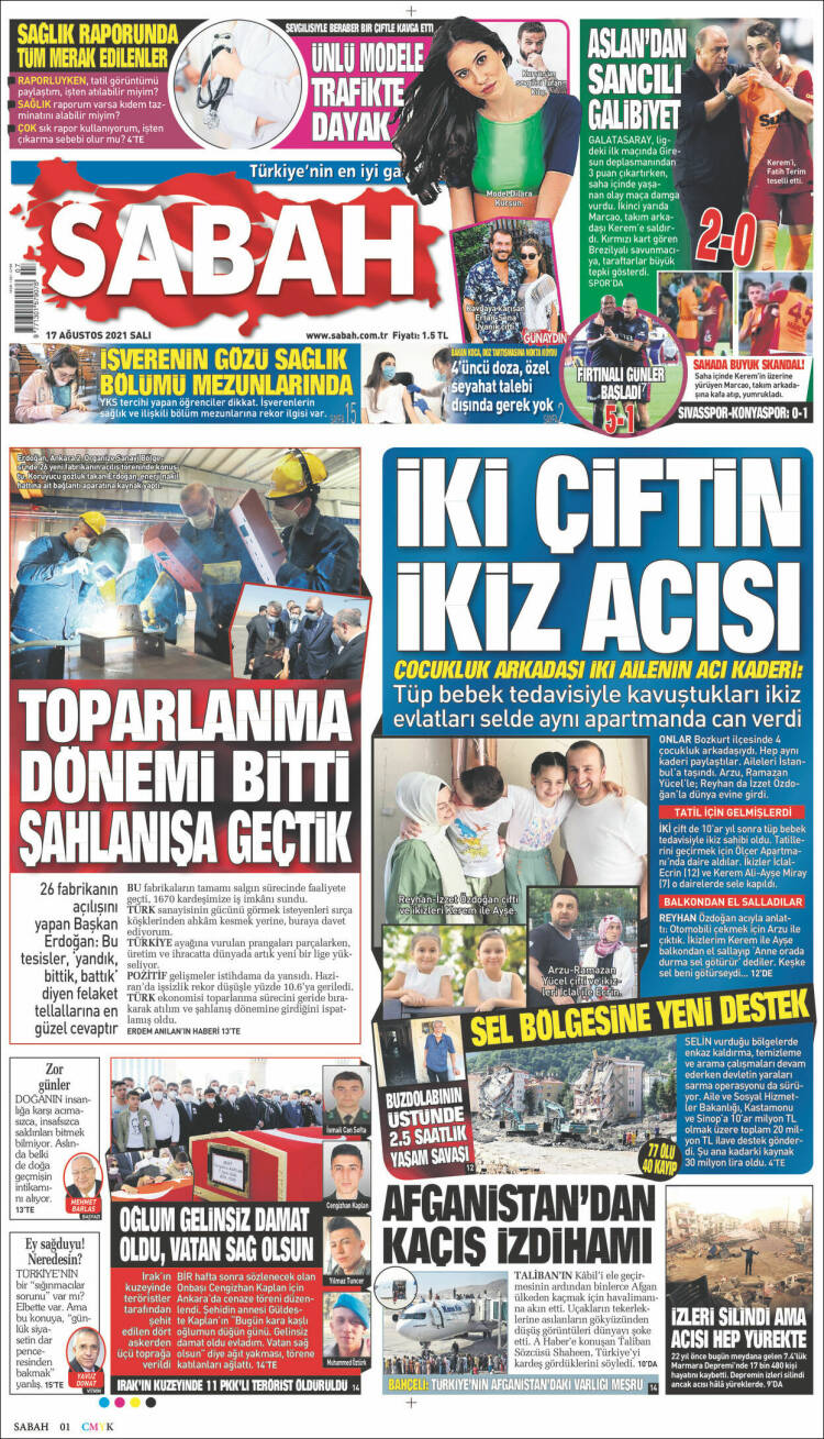 Portada de Sabah (Turqu&iacute;a)