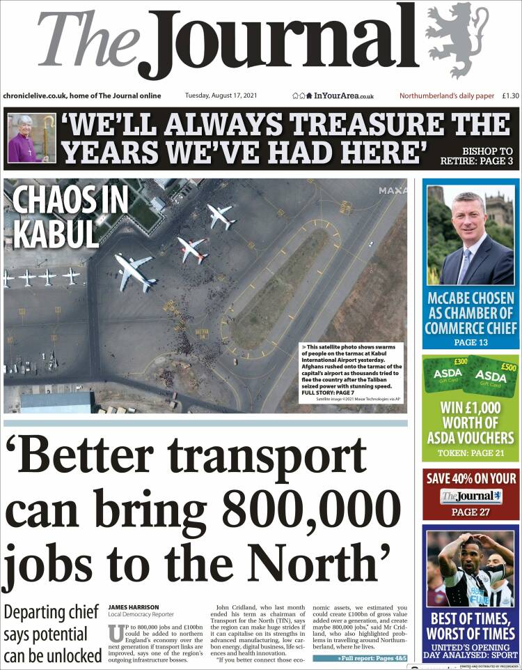 Portada de The Journal (Reino Unido)