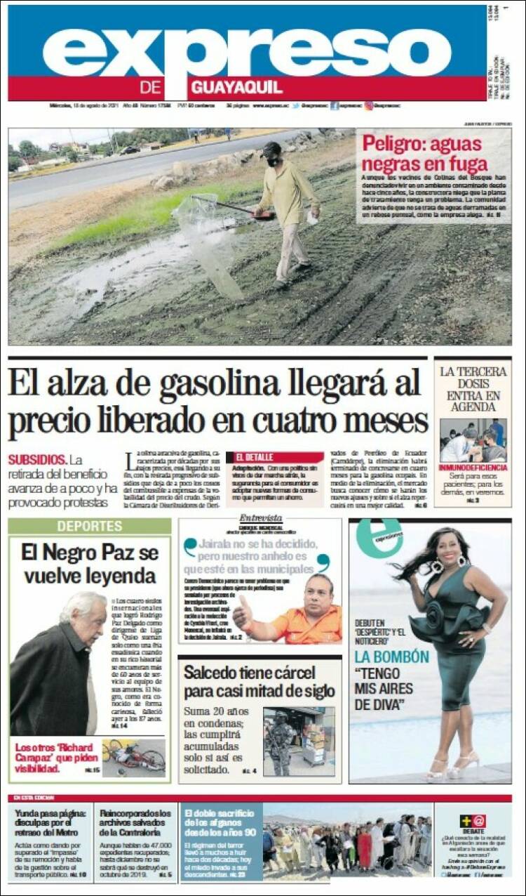 Portada de Expreso (Ecuador)