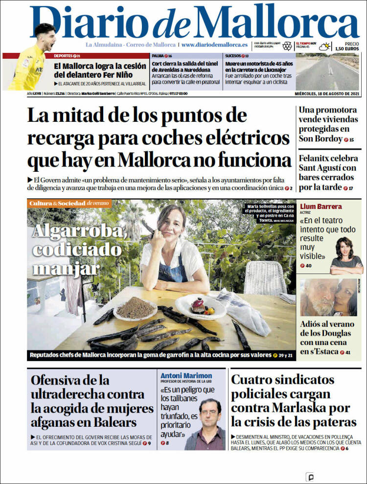 Portada de Diario de Mallorca (Espa&ntilde;a)