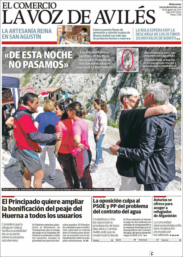 Portada de El Comercio - Avilés (Espa&ntilde;a)