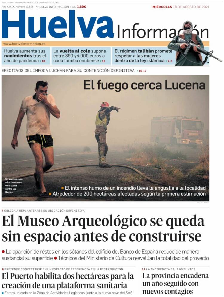 Portada de Huelva Información (Espa&ntilde;a)