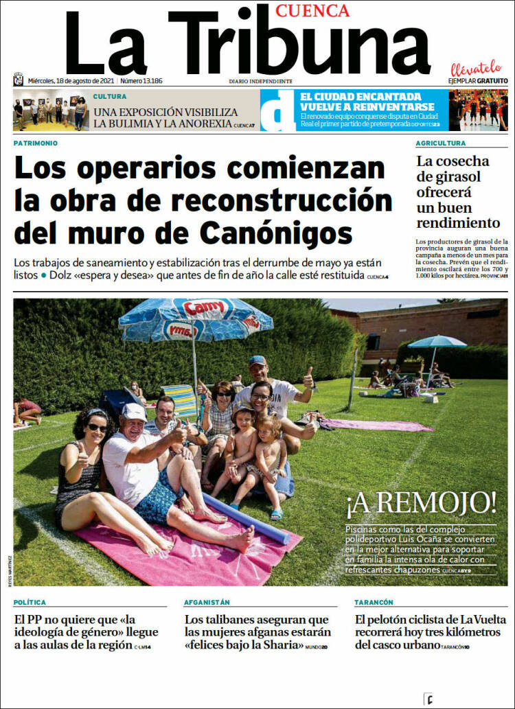 Portada de La Tribuna de Cuenca (Espa&ntilde;a)