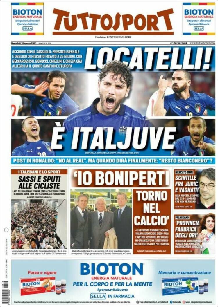 Portada de Tuttosport (Italia)