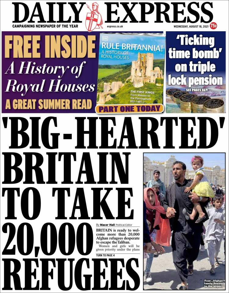 Portada de Daily Express (Reino Unido)