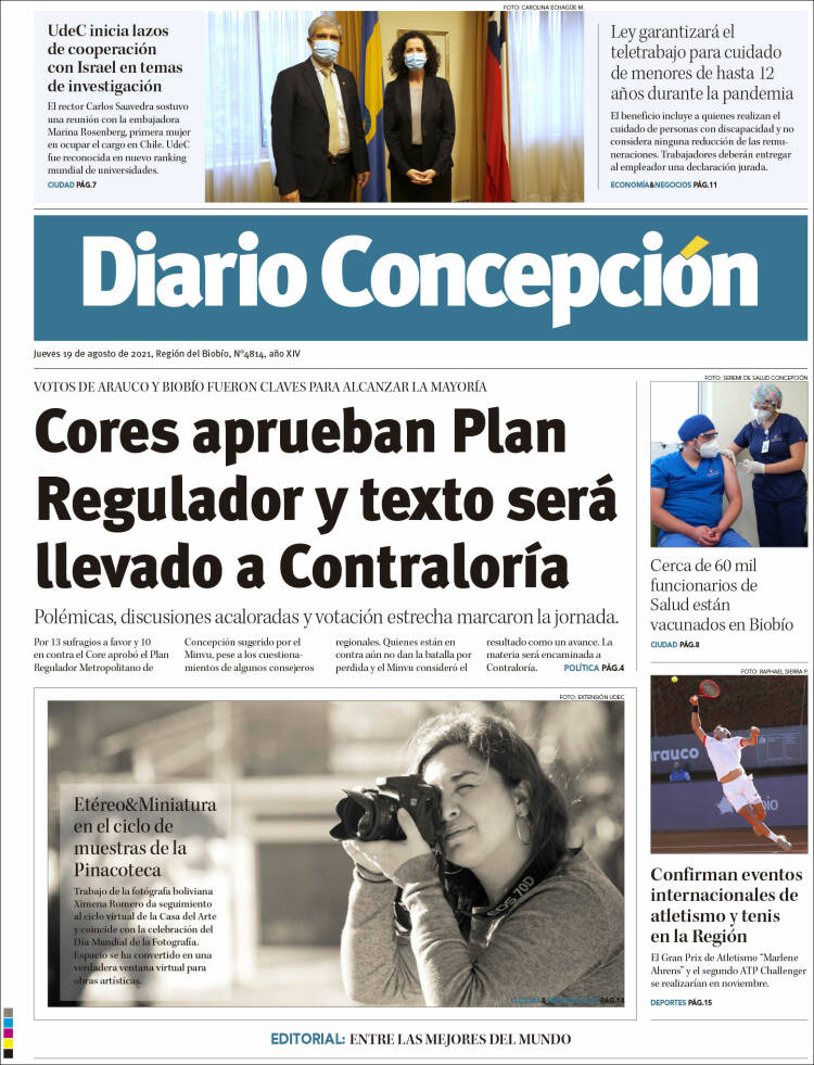 Portada de Diario de Concepción (Chile)