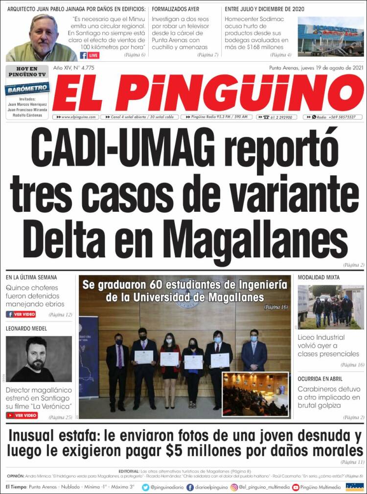 Portada de El Pingüino (Chile)