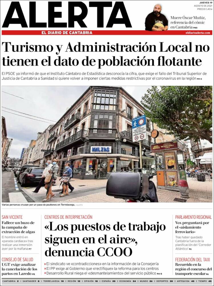 Portada de Alerta - El Diario de Cantabria (Espa&ntilde;a)