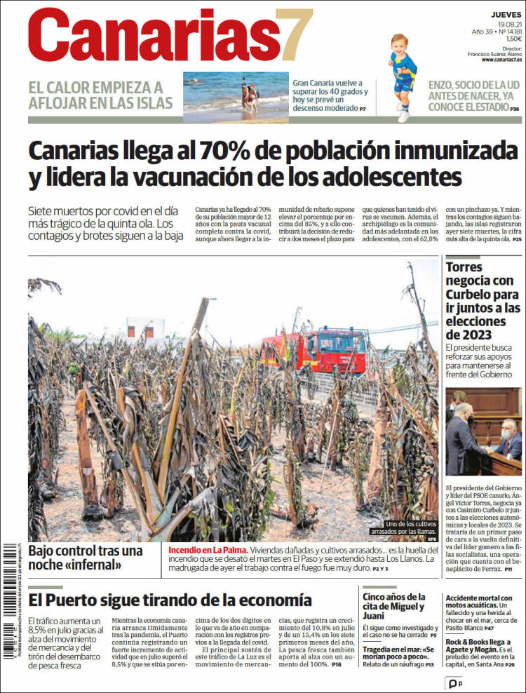 Portada de Canarias 7 (Espa&ntilde;a)